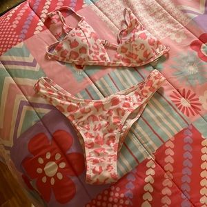 Pink Cheetah Print Bikini 🐆!! Super cute 💗